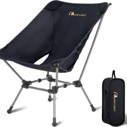 MOON LENCE Portable Camping Chair Plus, Larger & Roomier, Compact and Lightweight, Folding Chair for Backpacking Hiking Beach, Ultralight Camp Chair 330Lbs Capacity