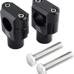 KEMIMOTO 1 Inch Motorcycle Handlebar Risers, Aluminum Alloy Motorcycle Risers, Compatible with Sportster Softail Dyna V-star Shadow, Universal Motorcycle Accessories, Black