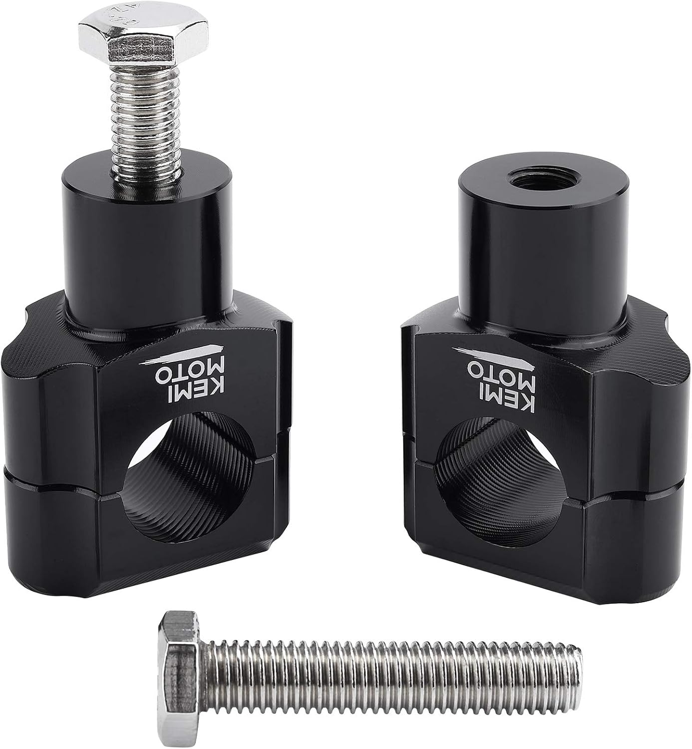 KEMIMOTO 1 Inch Motorcycle Handlebar Risers, Aluminum Alloy Motorcycle Risers, Compatible with Sportster Softail Dyna V-star Shadow, Universal Motorcycle Accessories, Black - Image 2