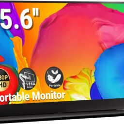 Ingnok Portable Monitor for Laptop,15.6'' 1080P, with Magnetic Case | 1080P 1.44lbs Ultra-slim Travel Monitor, USB C Mini HDMI for Mac,mini PC,Built-in speakers,VESA-ready,Easy to Carry